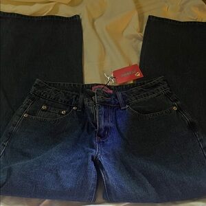 Edikted Dark Blue Wide Leg Jeans new with tags